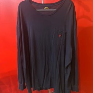 Mens POLO Ralph Lauren long sleeve navy blue Tee